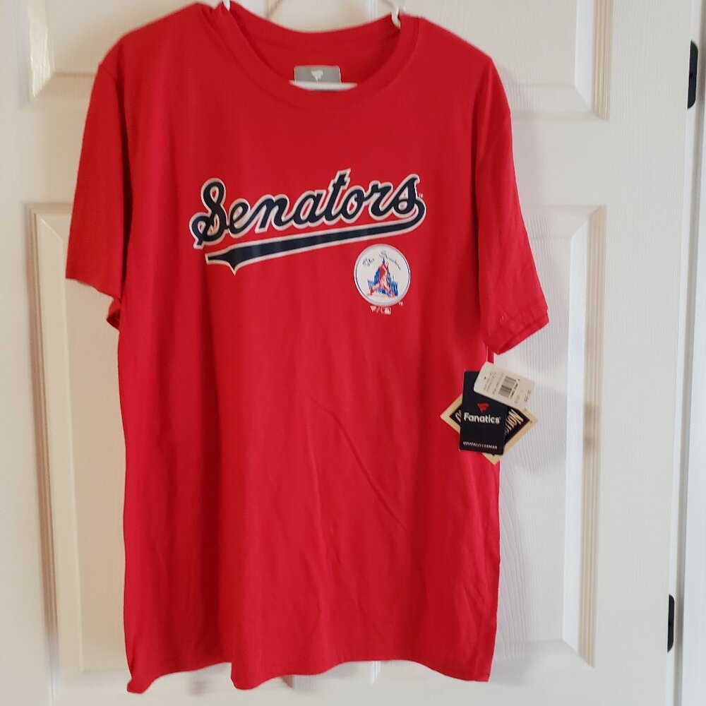 Washington Senators Fanatics Cooperstown Collection‎ Men's T-Shirt Red Sz L NWT